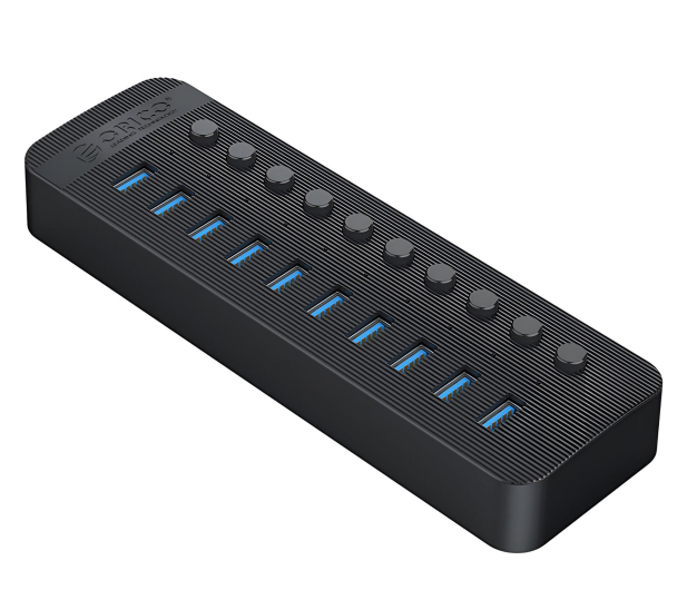 Orico 10x USB-A 3.0 z włącznikami - czarny - 1343442 - zdjęcie 2